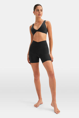 DayFlex Wrap Cycling Shorts - Shadow Black