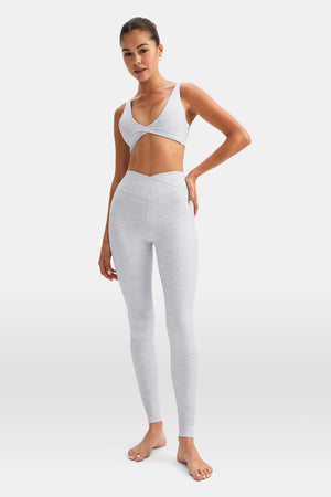 DayFlex Wrap High Waisted Legging - Grey Marl