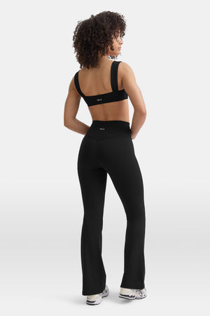 DayFlex High Waisted Flared Yoga Pant No Front Seam - Shadow Black