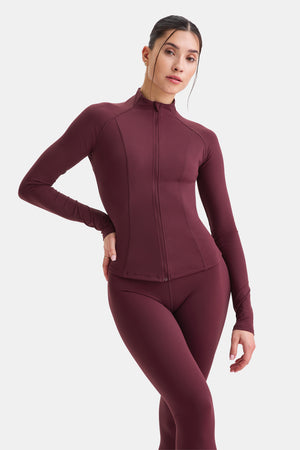DayFlex Zip Through Jacket - Burgundy