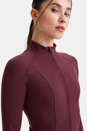 DayFlex Zip Through Jacket - Burgundy