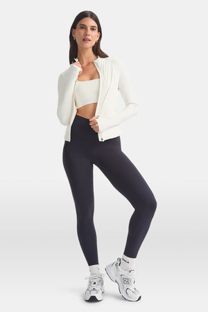 DayFlex Zip Through Sports Jacket - Ivory