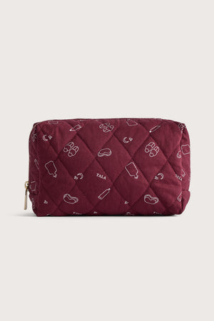 Quilted Makeup Bag - Port Print