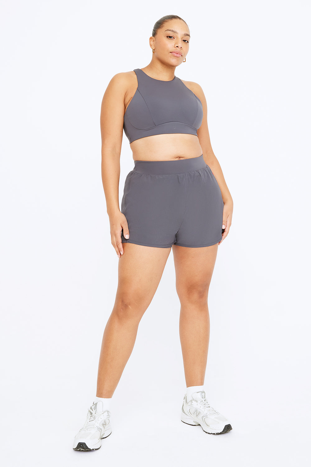 FormTech High Neck Running Sports Bra - Graphite