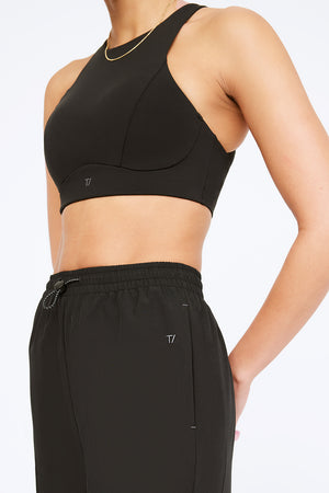 FormTech High Neck Running Sports Bra - Black