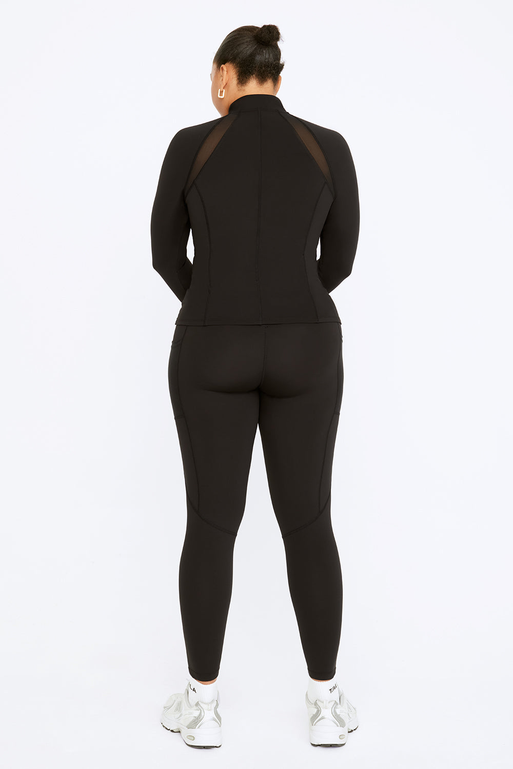 FormTech Quarter Zip Long Sleeve Running Top - Black