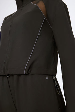 Woven Track Jacket - Black