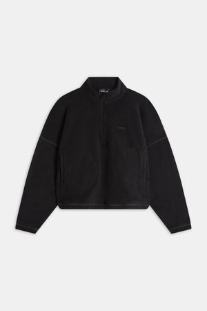 1/4 Zip Fleece Jacket - Black