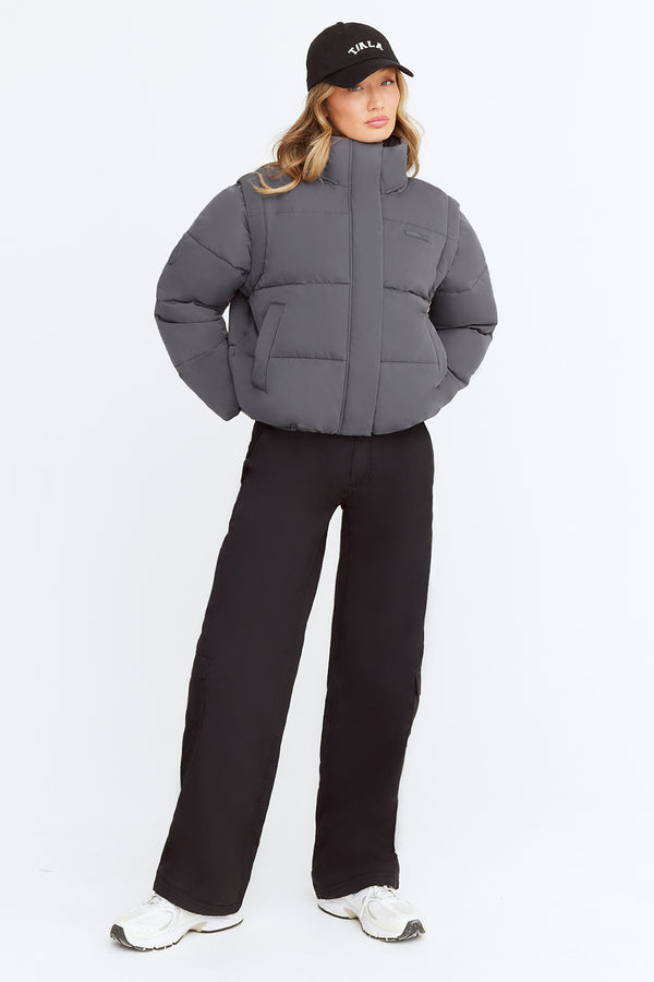 STORM MULTIWAY 3-IN-1 PUFFER JACKET - CHARCOAL