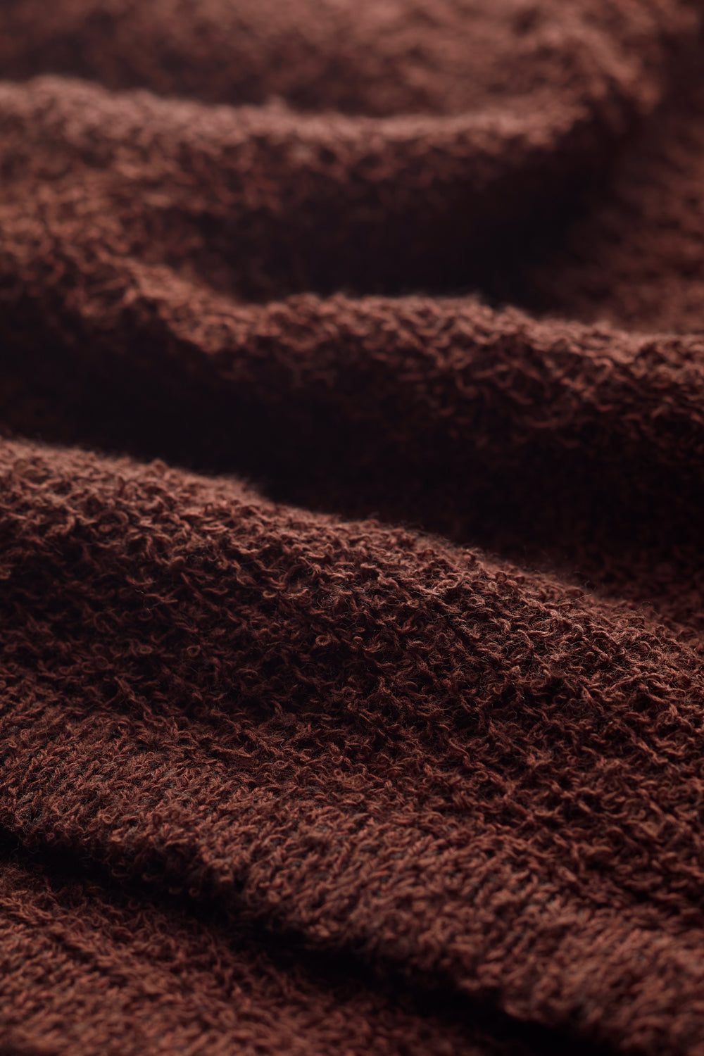 Beach Knit Asymmetric Top - Brown