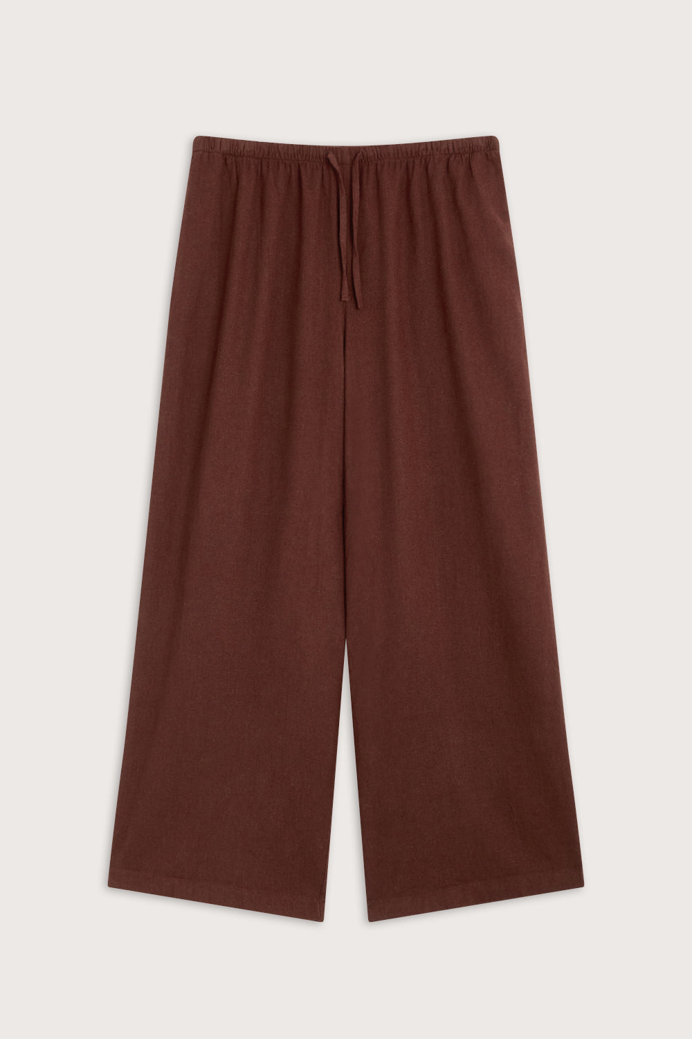 Soft Linen Drawstring Trouser - Deep Rust