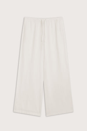 Soft Linen Drawstring Trouser - Ivory
