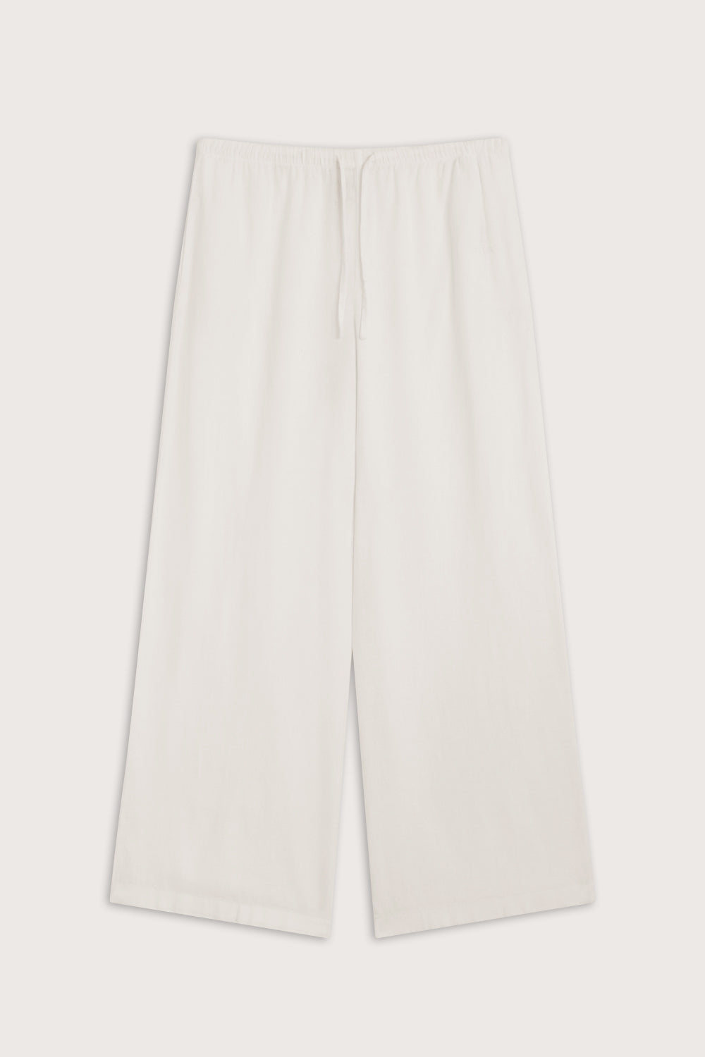 Soft Linen Drawstring Trouser - Ivory