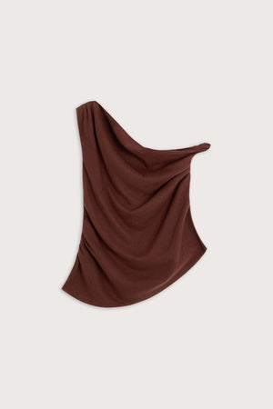 Soft Linen Top - Deep Rust
