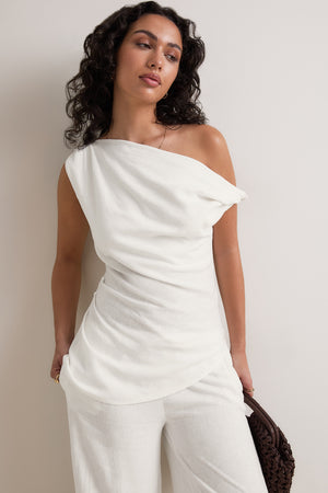 Soft Linen Top - Ivory