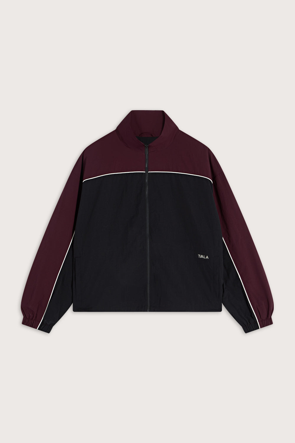 Multiway Contrast Windbreaker - Burgundy
