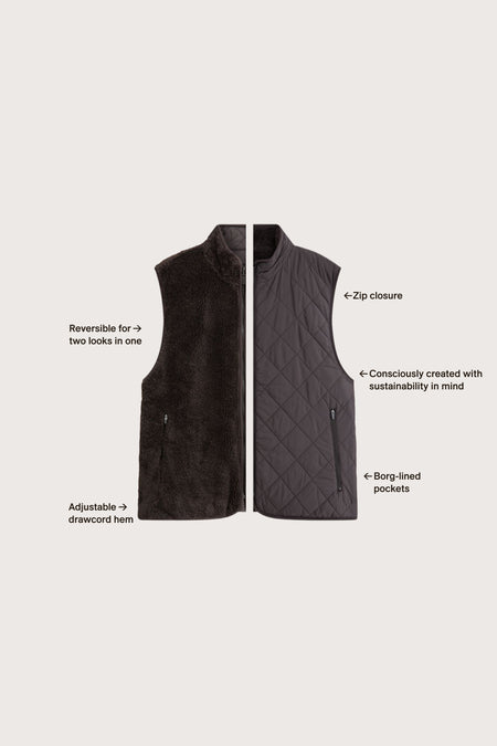 Reversible Fleece Gilet - Americano