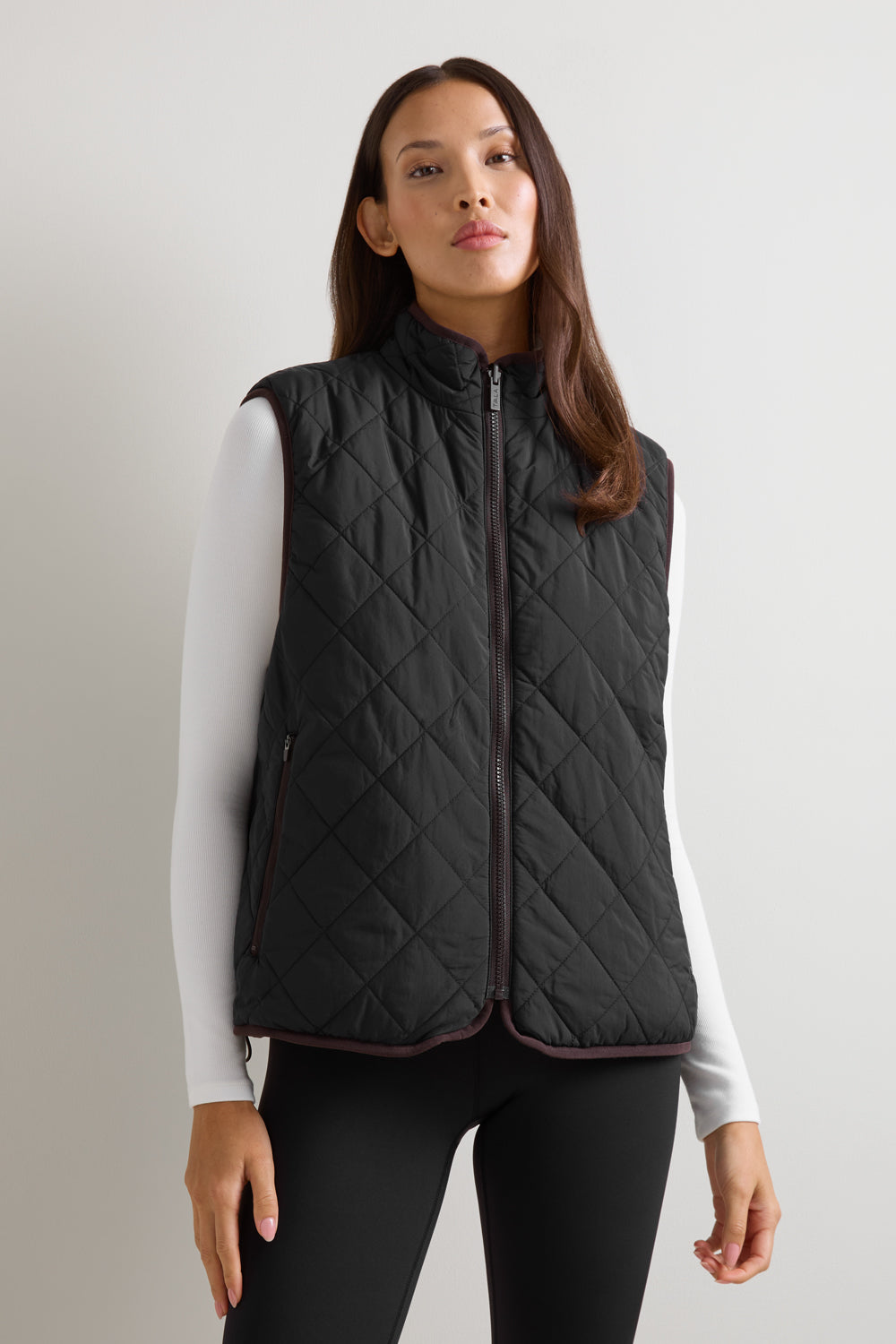 Reversible Fleece Gilet - Ivory & Black