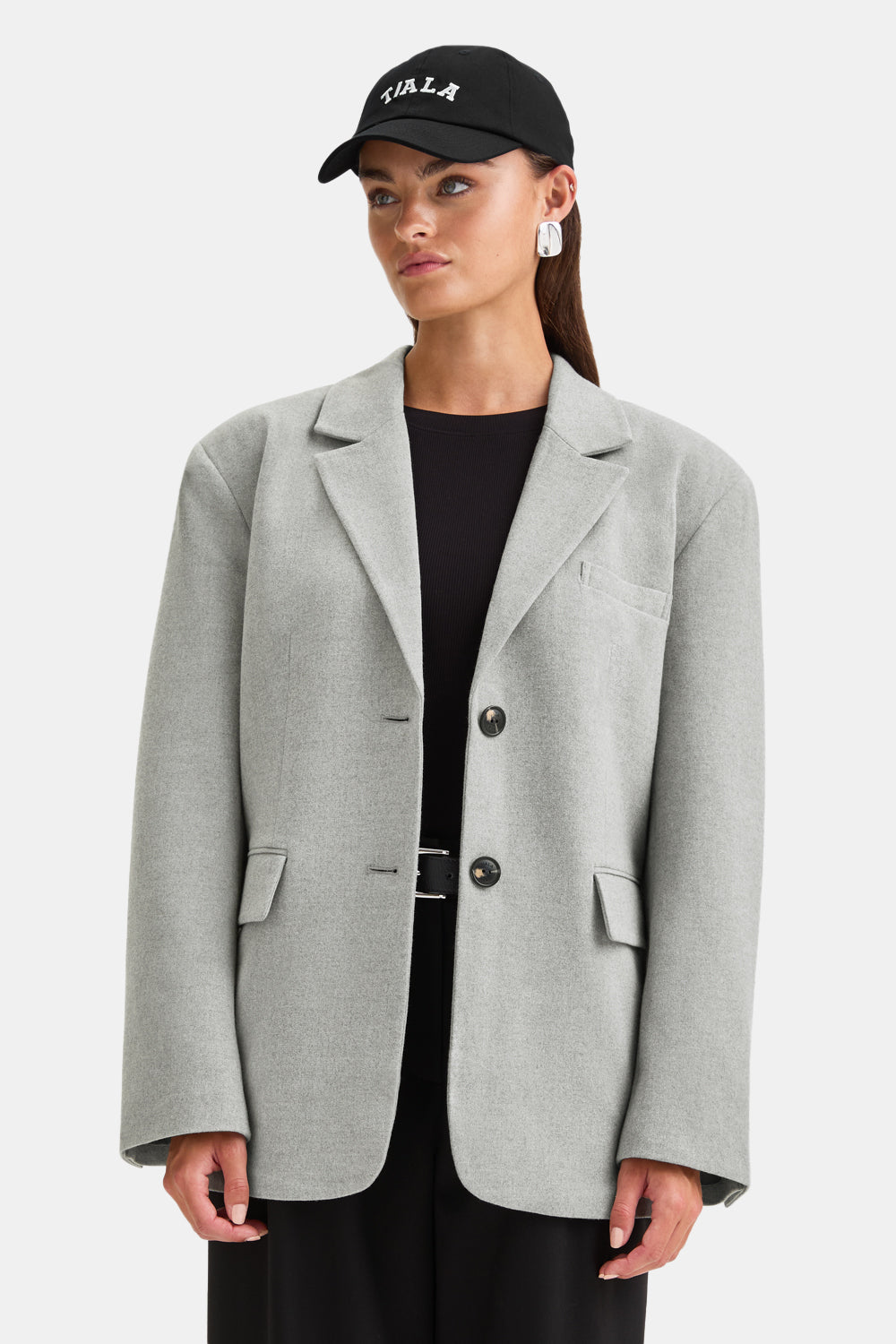 Everyday Tailoring Oversized Blazer - Iron Grey Marl