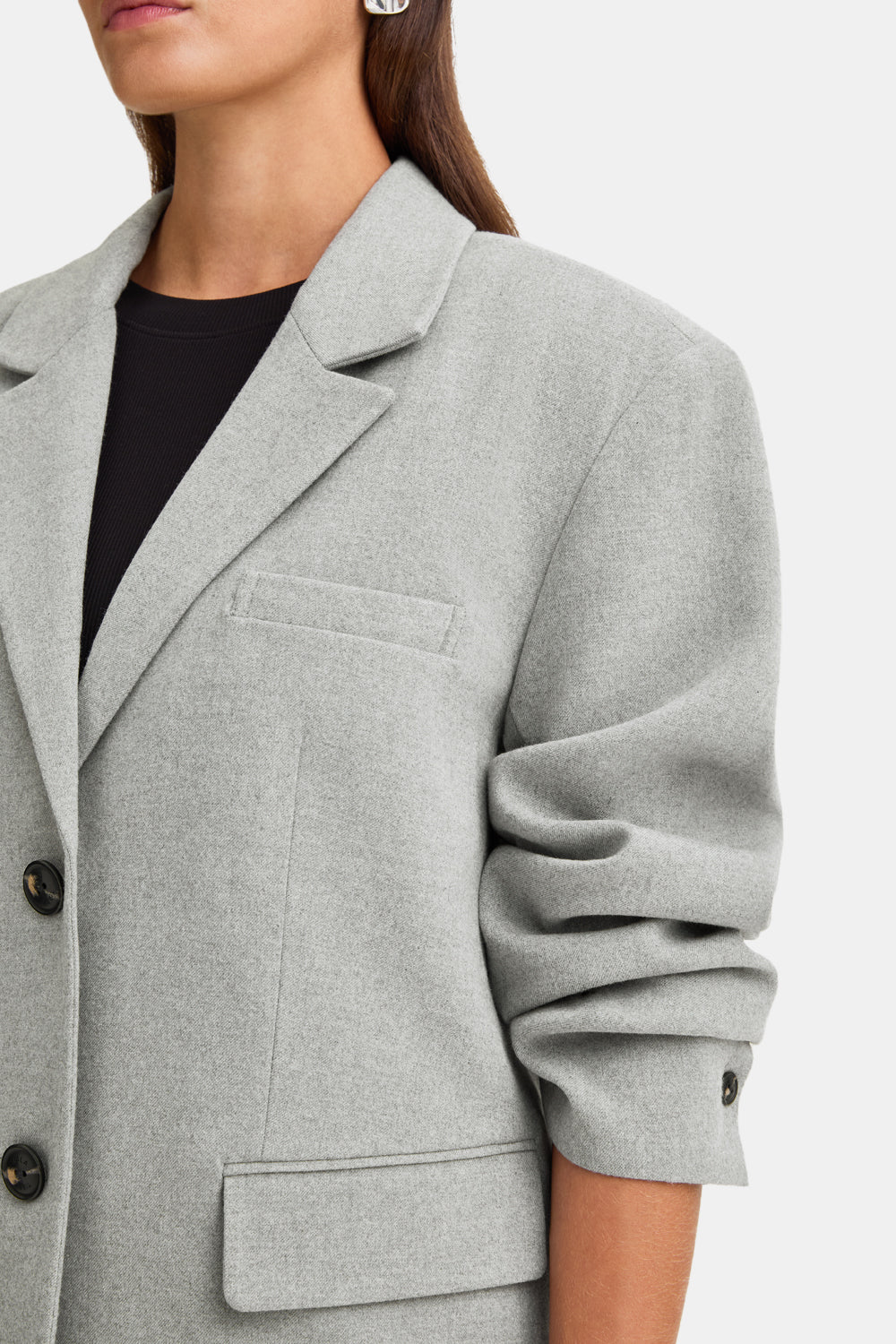Everyday Tailoring Oversized Blazer - Iron Grey Marl
