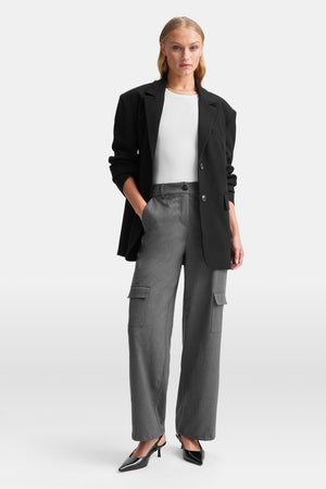 Everyday Tailoring Adjustable Multiway Cargo Trousers - Charcoal Grey Marl