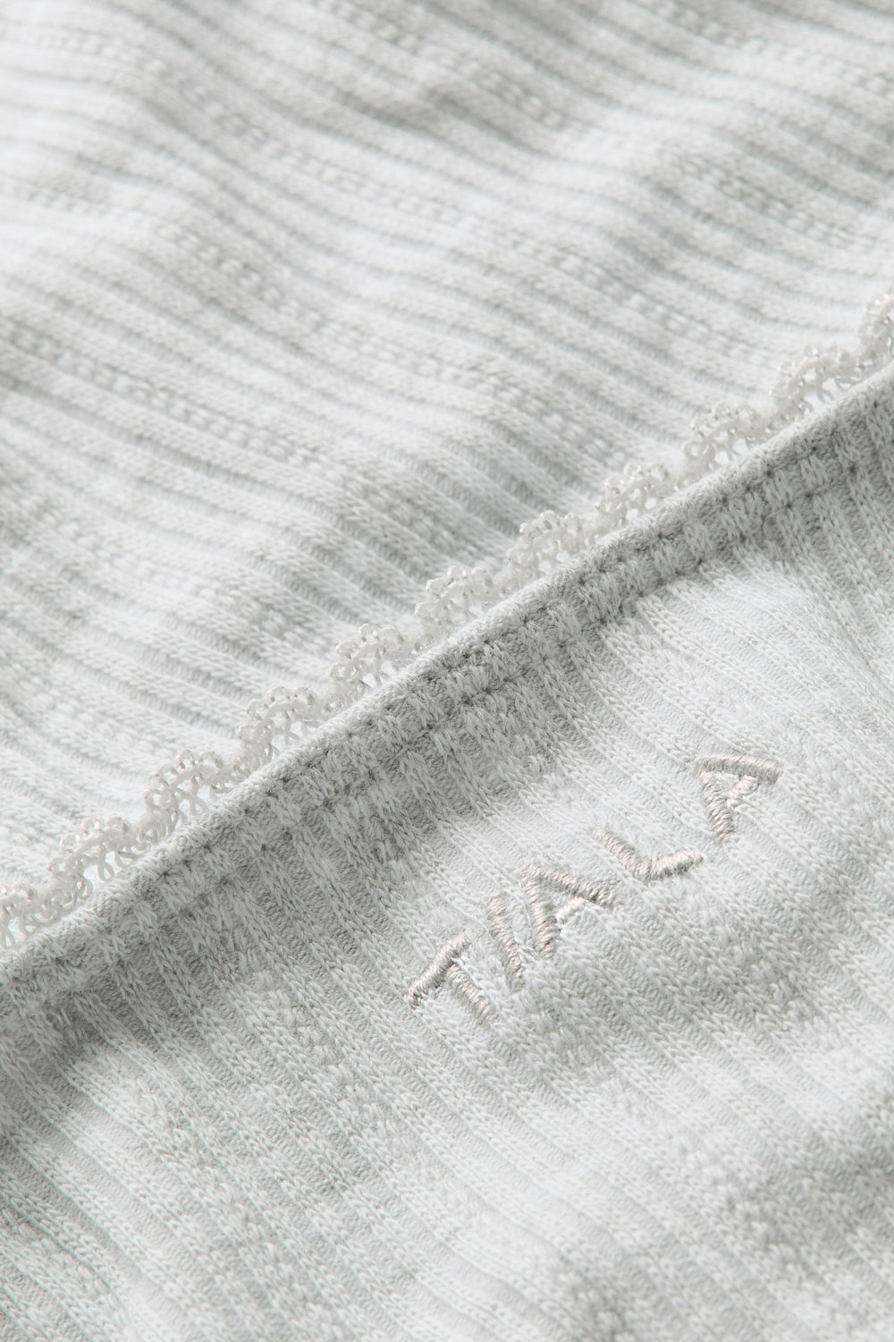 Built In Bra Pyjama Vest - Grey Marl