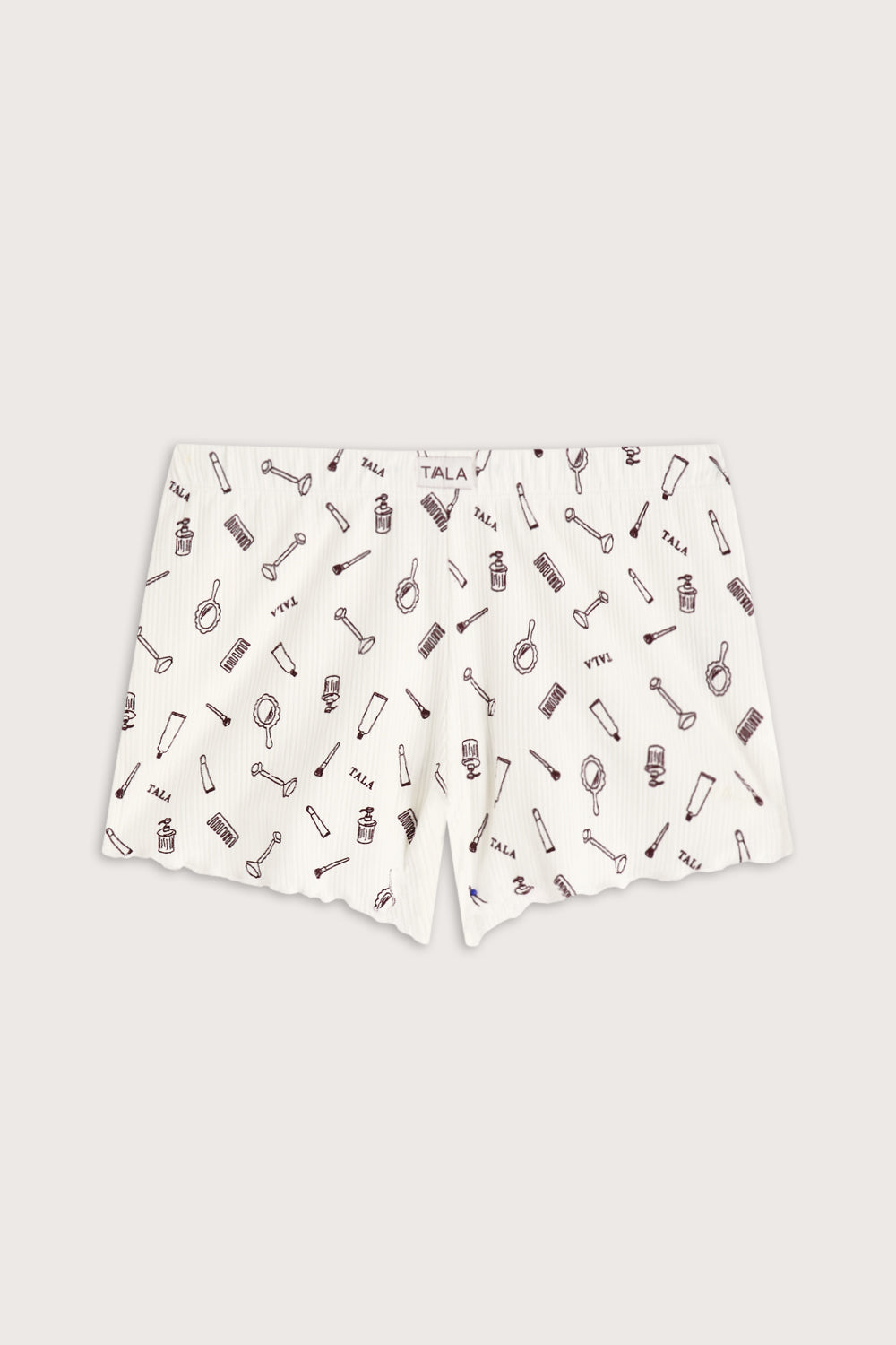Pyjama Shorts - Ivory 'Wake Up' Print