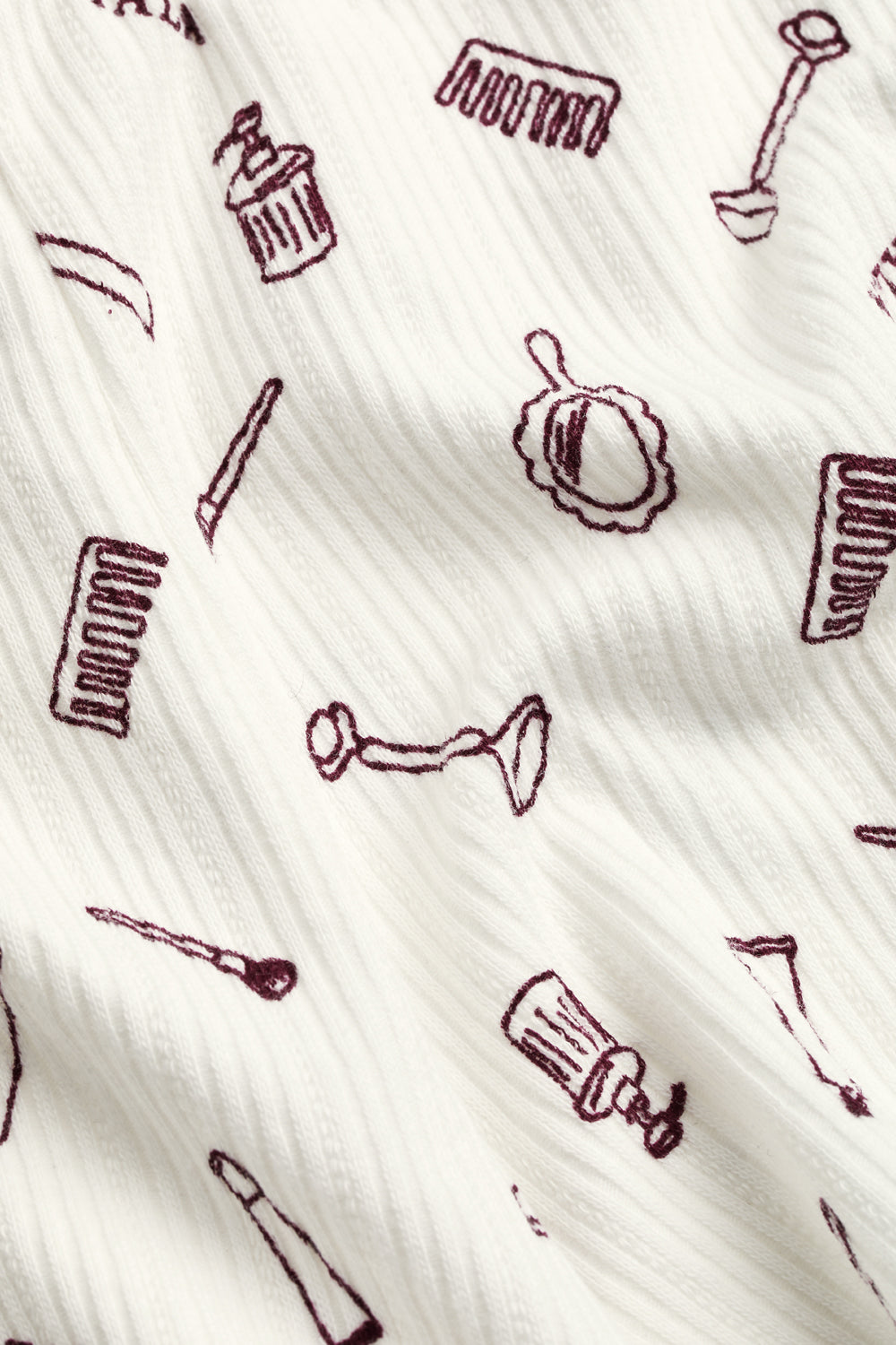 Pyjama Shorts - Ivory 'Wake Up' Print