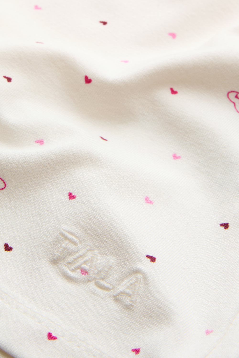 Button Pyjama Shorts - Love Heart Print
