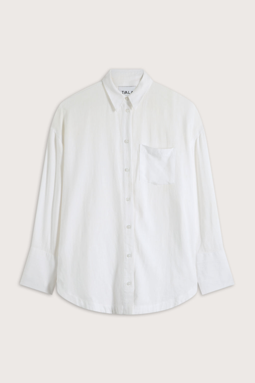 Soft Linen Long Sleeve Shirt - Ivory
