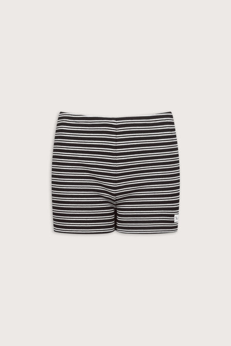 Stripe Knit Short - Black / White