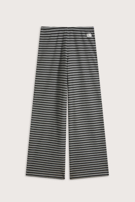 Stripe Knit Trouser - Black / White