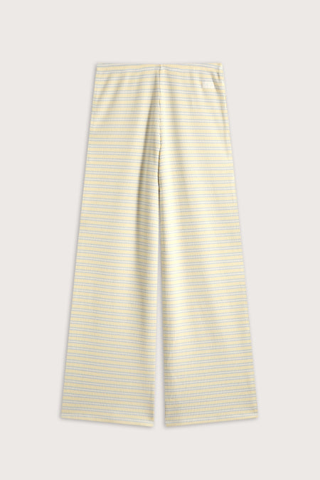 Stripe Knit Trouser - Lemon Yellow