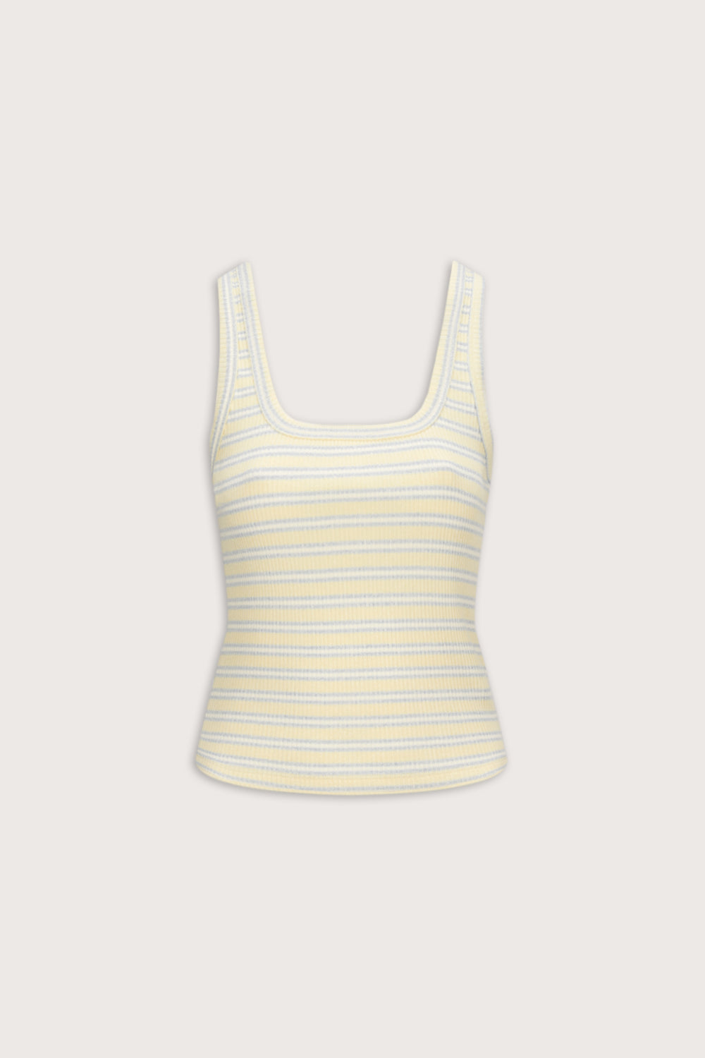 Stripe Knit Vest - Lemon Yellow