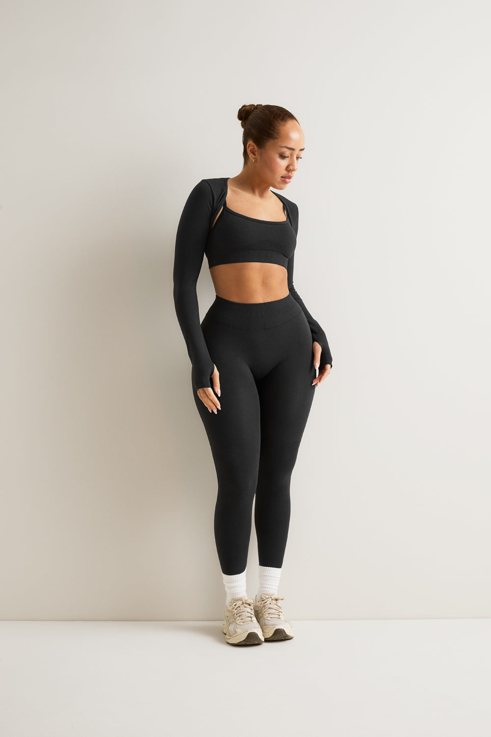 Sculpt Seamless Active Shrug - Black Marl