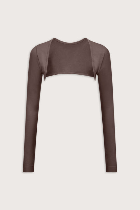 Sculpt Seamless Active Shrug - Dark Truffle