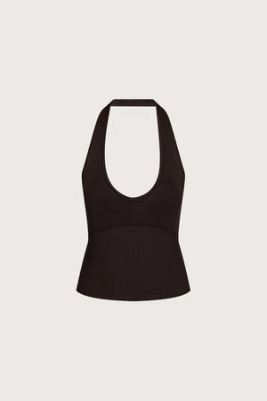 Sculpt Seamless Halter Tank - Americano