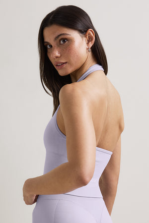 Sculpt Seamless Halter Tank - Lilac