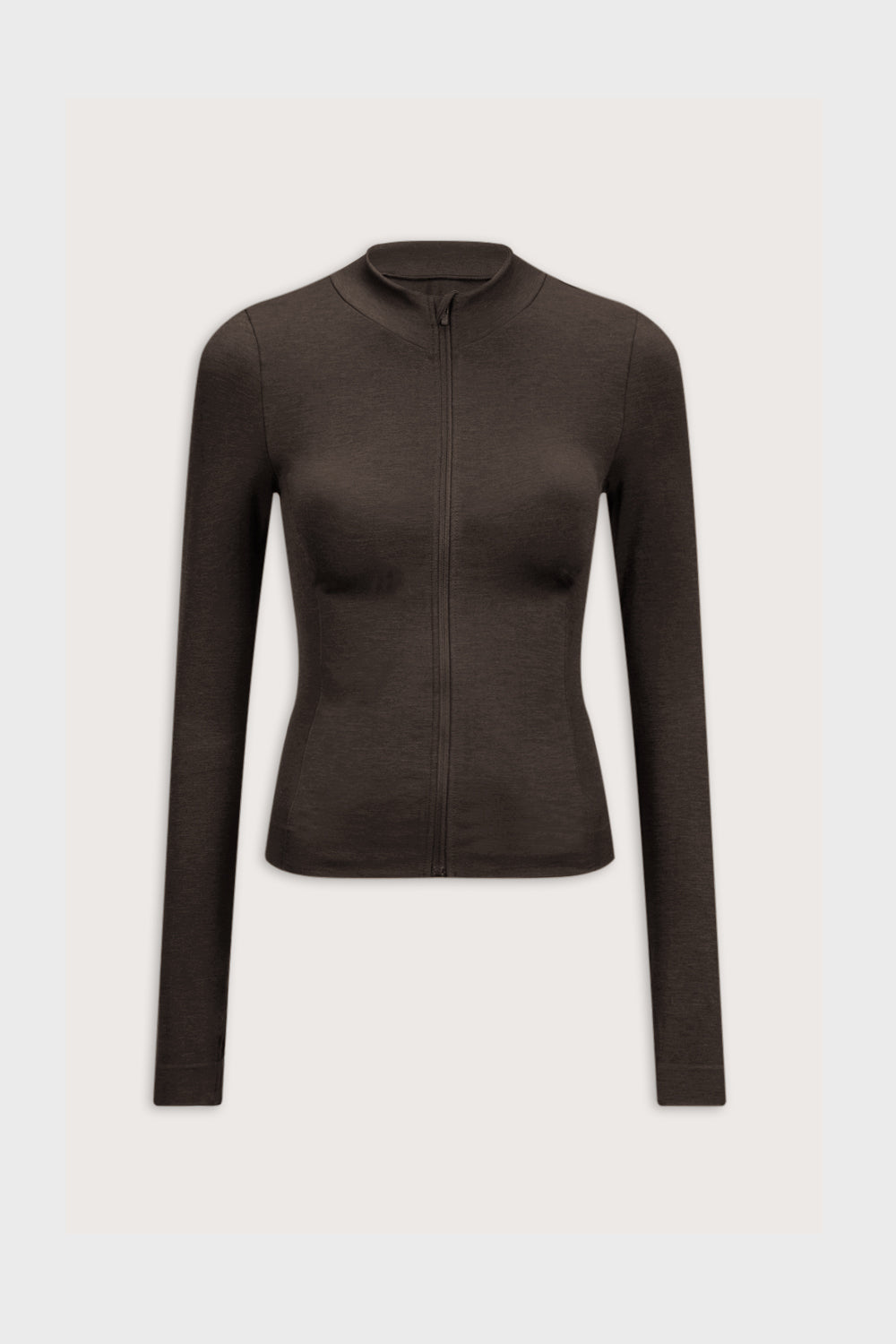 Sculpt Seamless Longline Jacket - Espresso Brown