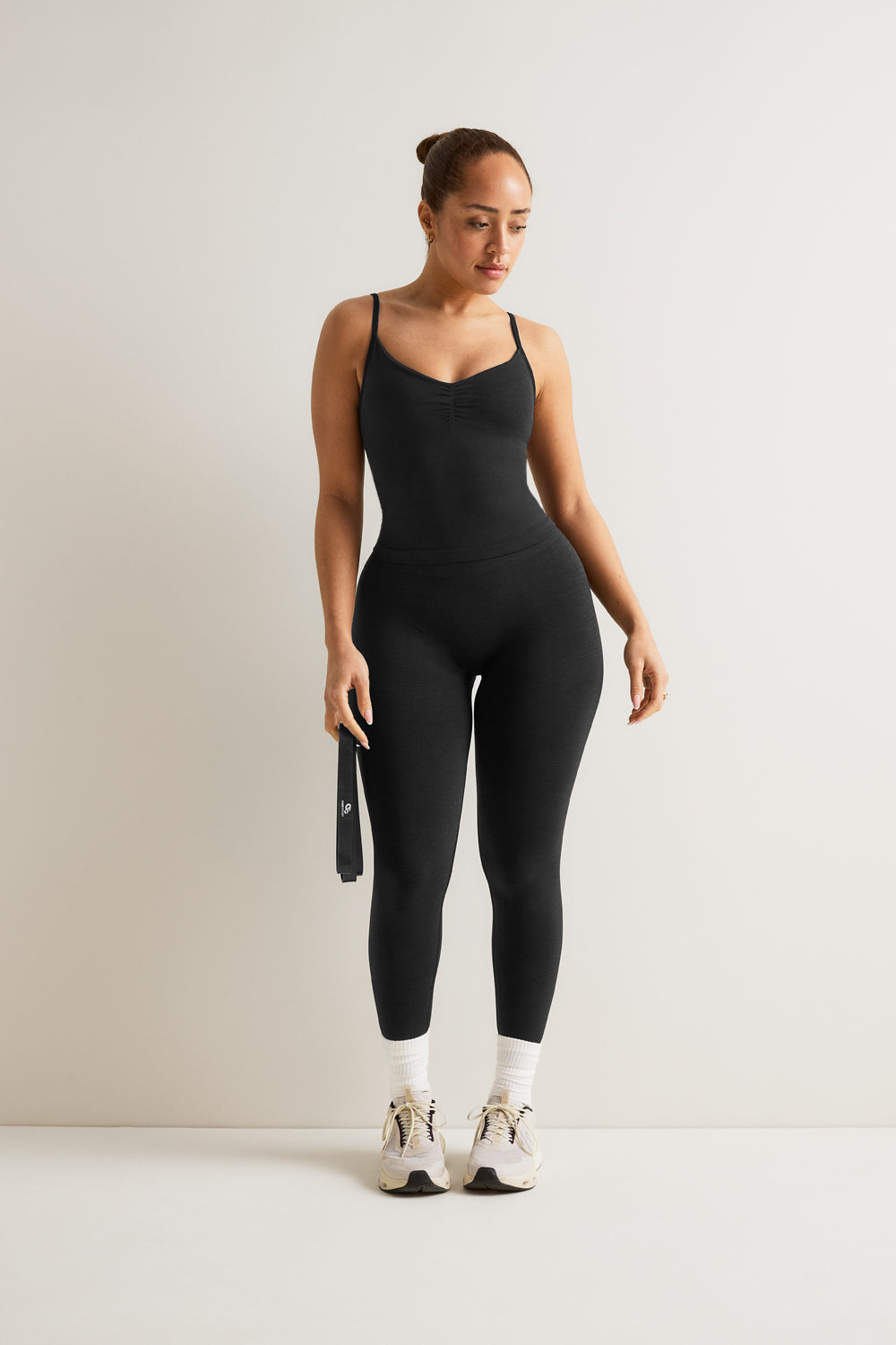 Sculpt Seamless Ruched Vest - Black Marl