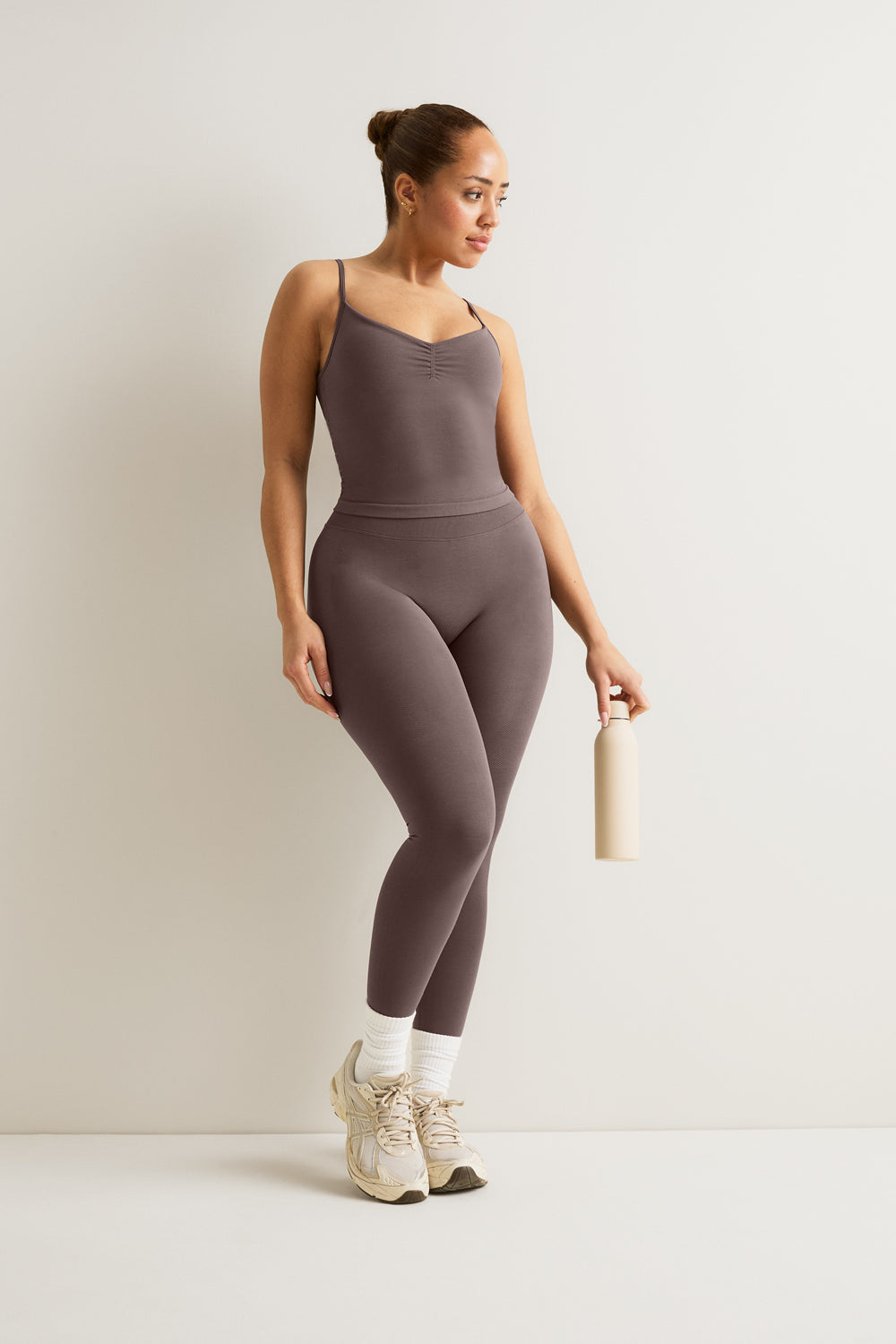 Sculpt Seamless Ruched Vest - Dark Truffle