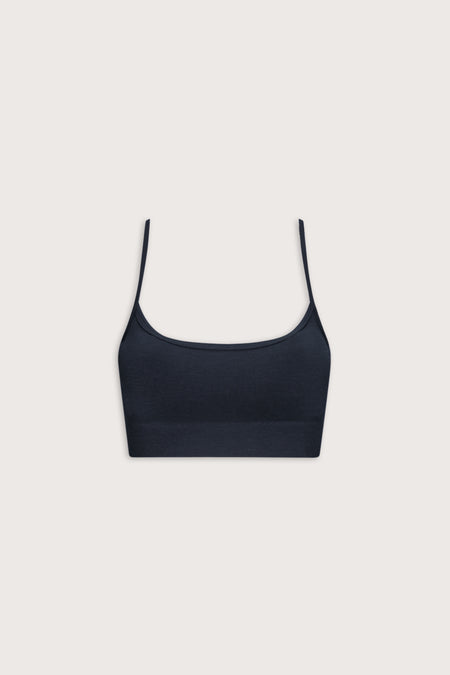 Sculpt Seamless Bandeau Sports Bra - Navy Marl