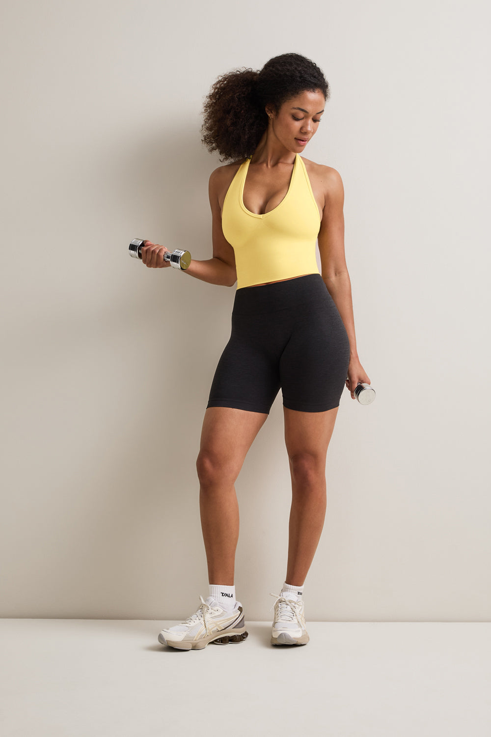 Sculpt Seamless Halter Tank - Butter Yellow