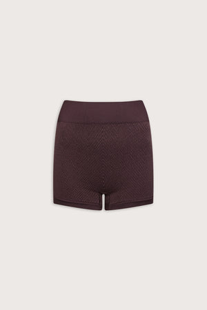 Seamless Rib Shorts - Vintage Brown