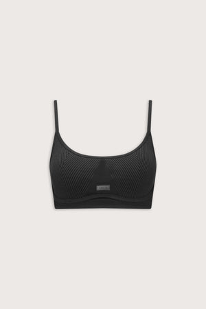 Seamless Rib Bra - Vintage Black