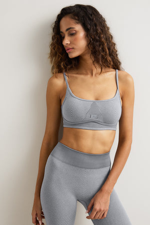 Seamless Rib Bra - Vintage Grey