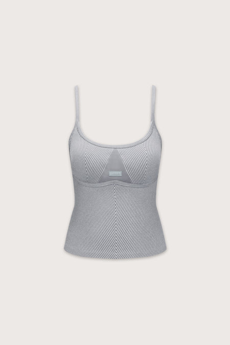 Seamless Rib Vest - Vintage Grey