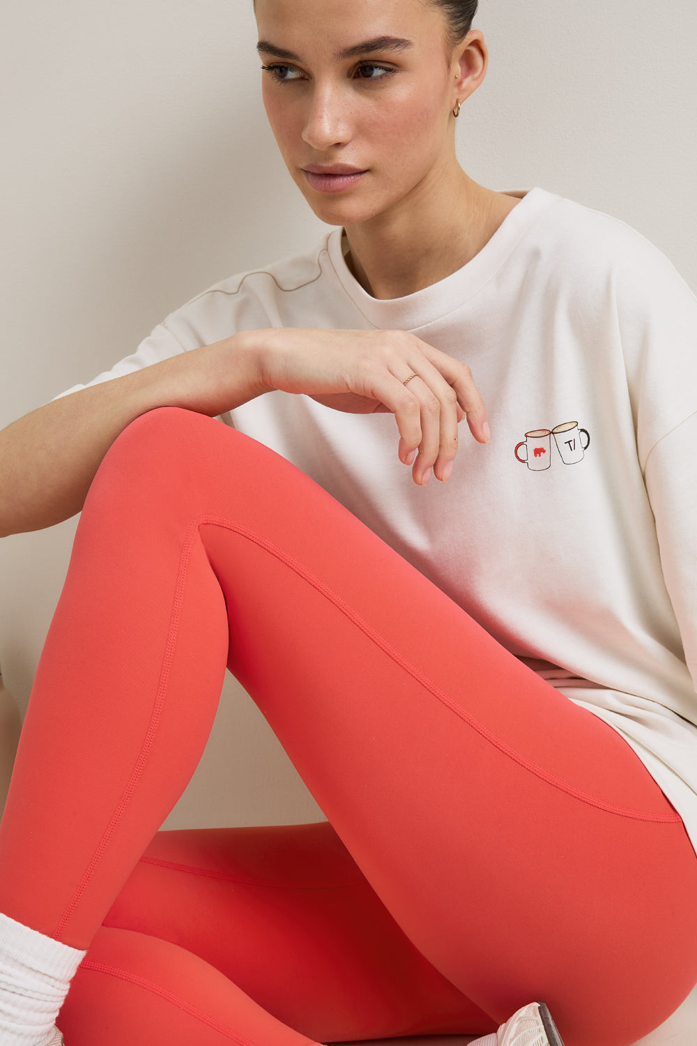 SkinLuxe No Front Seam Legging - Coral