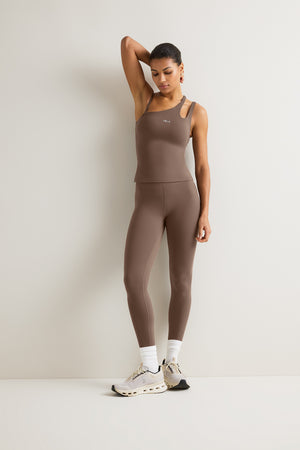 SkinLuxe Asymmetrical Multiway Vest - Cortado Brown