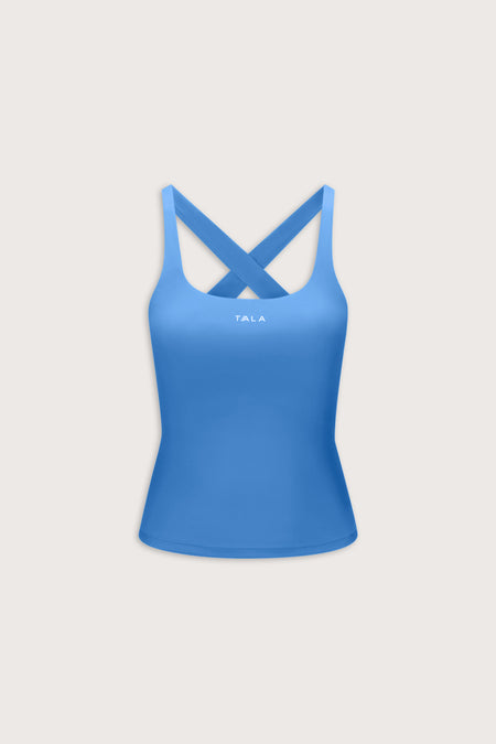 SkinLuxe Cross Back Vest - Cobalt Blue